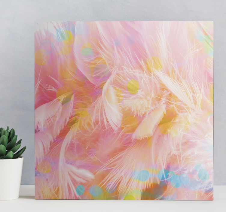 Plumas fargelegger lerretbilder for gangen - Tenstickers