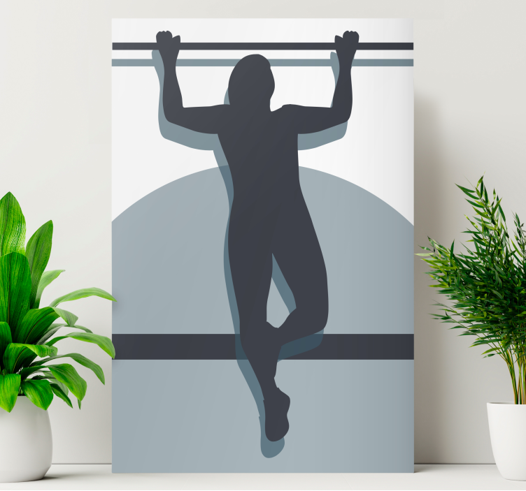 Pull ups illustrasjon sport lerretsbilde - Tenstickers