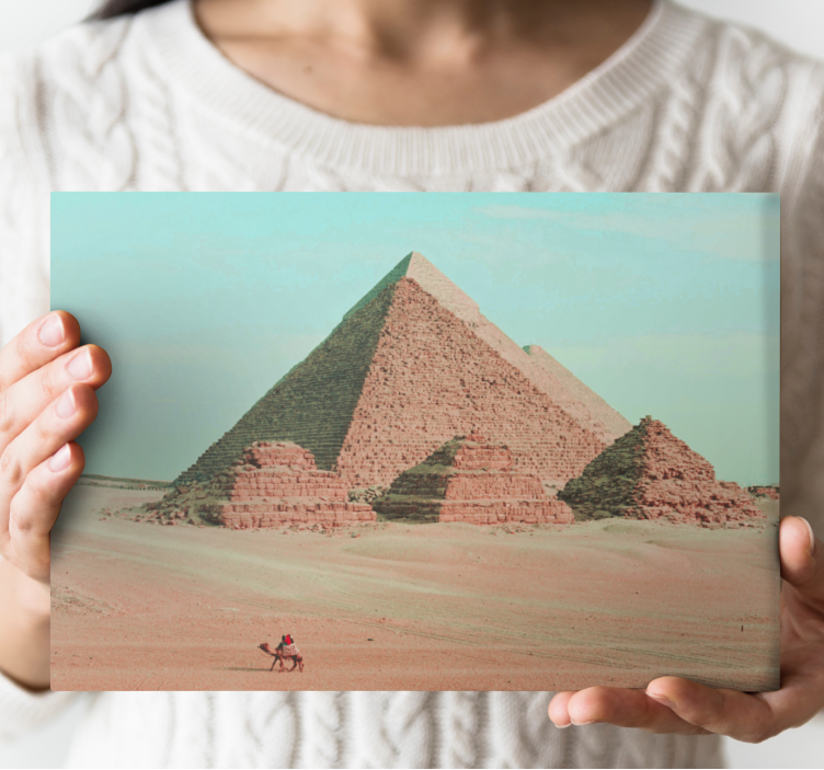 Pyramider i giza byer lerretsbilde - Tenstickers