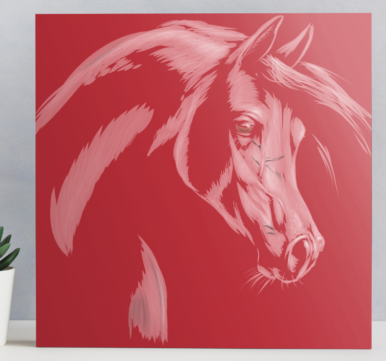 Rød tone hest lerretstrykk - Tenstickers