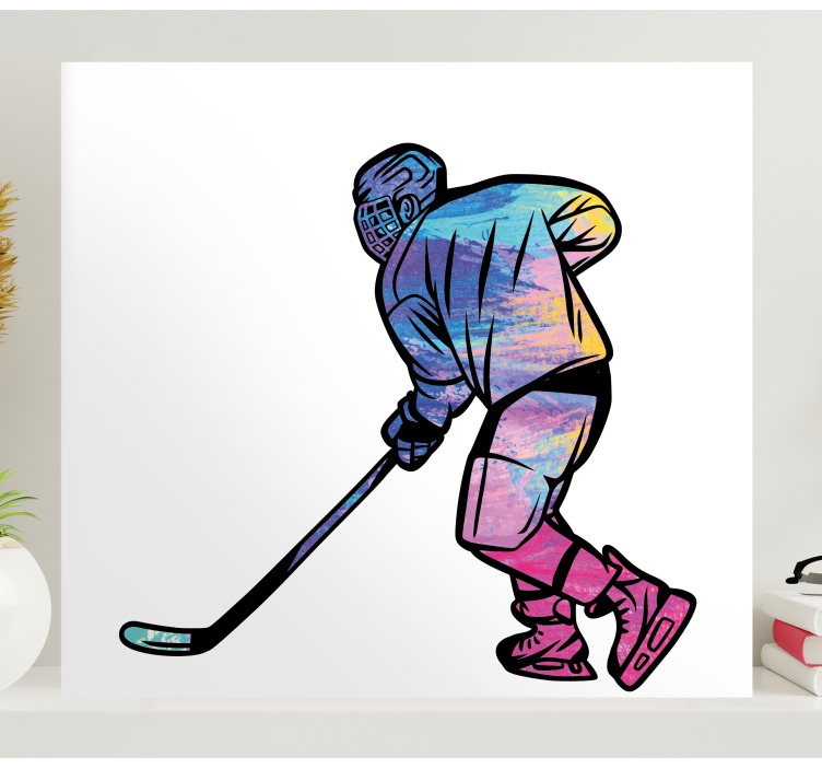 Regnbue ishockey lerretsbilde personer - Tenstickers