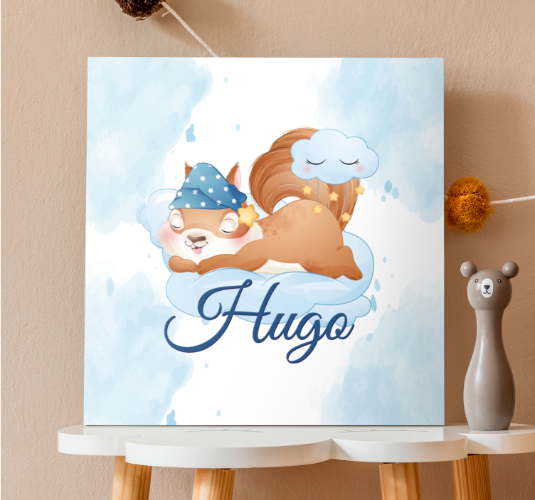 Rullegardin dyr ekorn drømmer søtt - Tenstickers