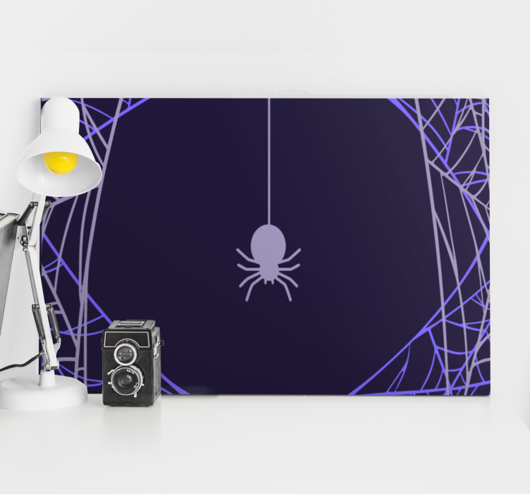 Spider web focus lerretsbilde tekster - Tenstickers