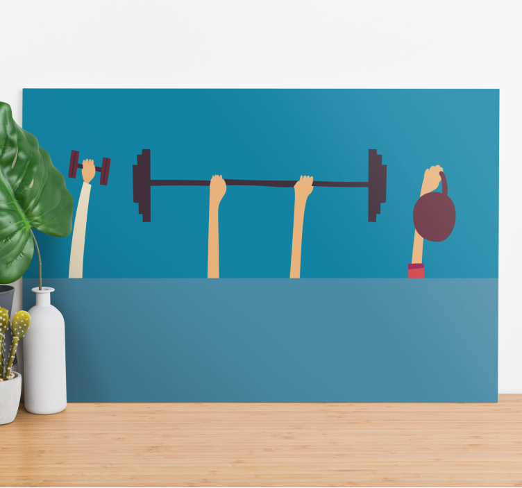 Sport lerretsbilde treningsutstyr hender - Tenstickers