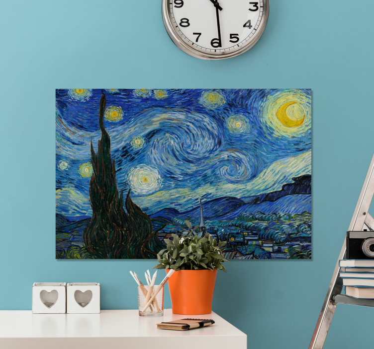 Stjernenatt av Van Gogh på lerret - Tenstickers