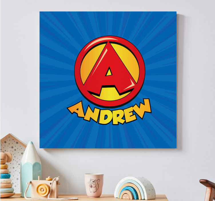 Super forbokstav lerretsbilde spedbarn - Tenstickers