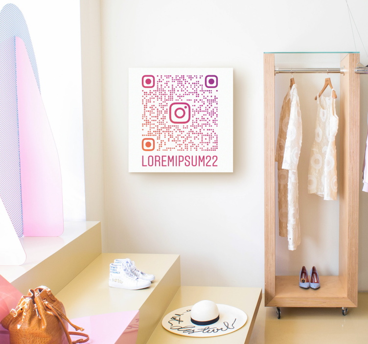 Tilpasset Instagram QR-kode met egne navn  - Tenstickers