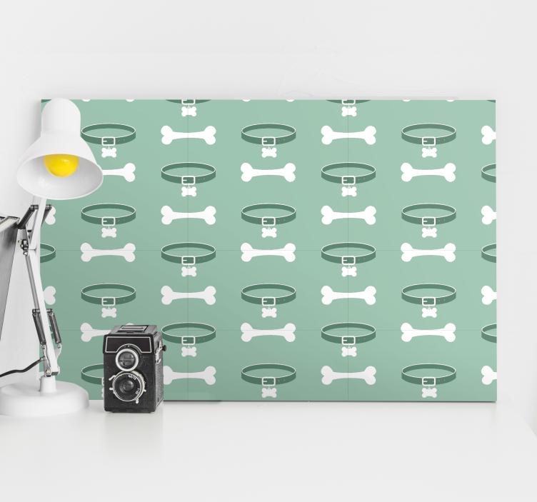 Utrolig lyst hundemønster lerretsbilde hunder - Tenstickers