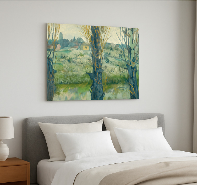 Utsikt over arles van gogh kunst lerretsbilde - Tenstickers