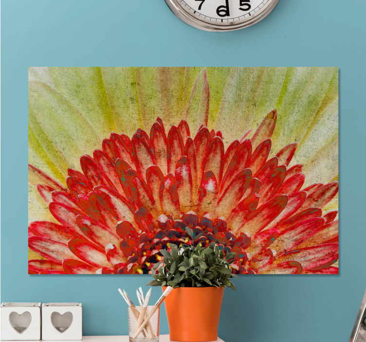 Vibrant flower detail blomst lerretsbilde - Tenstickers