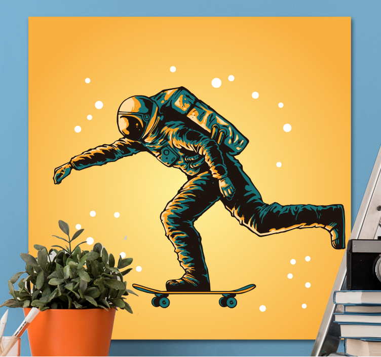 Videospill lerretstrykk skating astronaut eventyr - Tenstickers