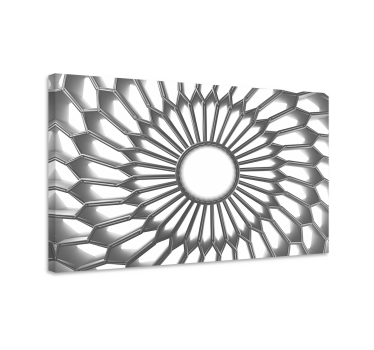Mandala hvit diamant 3d moderne kunsttrykk på lerret - Tenstickers