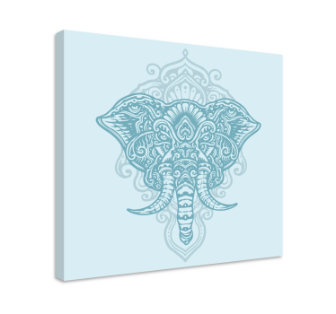 Elefant mandala trykk vegg kunst - Tenstickers