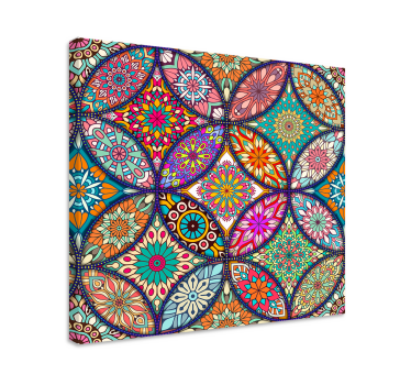 Fargerike mandalaer master bedroom canvas wall art - Tenstickers