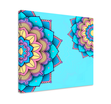To fargerike mønstrede veggmalerier med mandala-trykk - Tenstickers