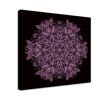 Sommerfugl mandala sommerfugl lerret bilde - Tenstickers