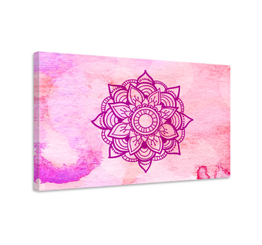 Lerretsbilde mandala utsøkt botanisk mandala - Tenstickers