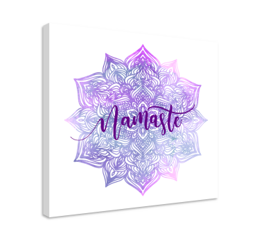 Lilla mandala namaste mandala trykk vegg kunst - Tenstickers