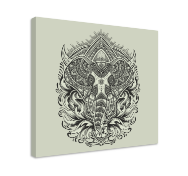 Elefant mandala trykk vegg kunst - Tenstickers