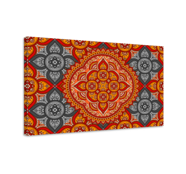 Lerretsbilde mandala intrikate blomsterdesign - Tenstickers