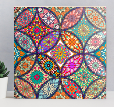 Fargerike mandalaer master bedroom canvas wall art - Tenstickers