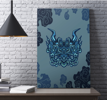 Lerretsbilde mandala drageinspirert - Tenstickers