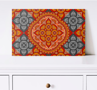 Lerretsbilde mandala intrikate blomsterdesign - Tenstickers
