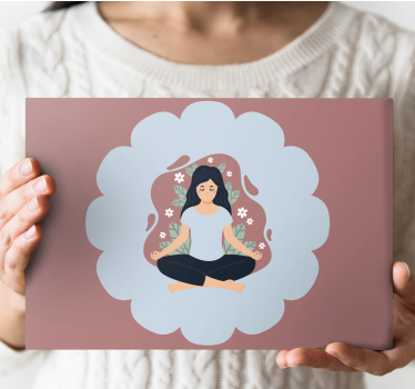Lerretsbilde mandala meditativ blomster aura - Tenstickers
