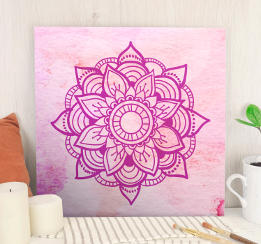 Lerretsbilde mandala utsøkt botanisk mandala - Tenstickers