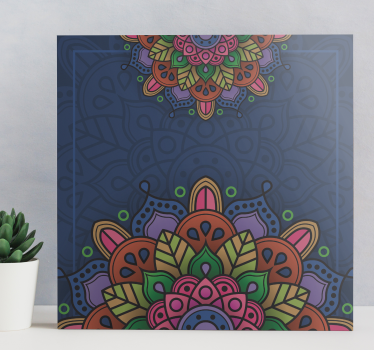 Mandala dibujo mandala trykk vegg kunst - Tenstickers