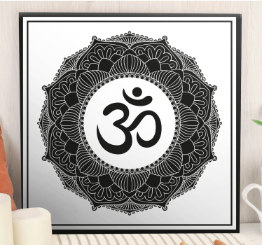 Mandala med ohm-symbol Mandala lerretsbilder - Tenstickers