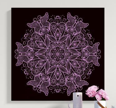 Sommerfugl mandala sommerfugl lerret bilde - Tenstickers