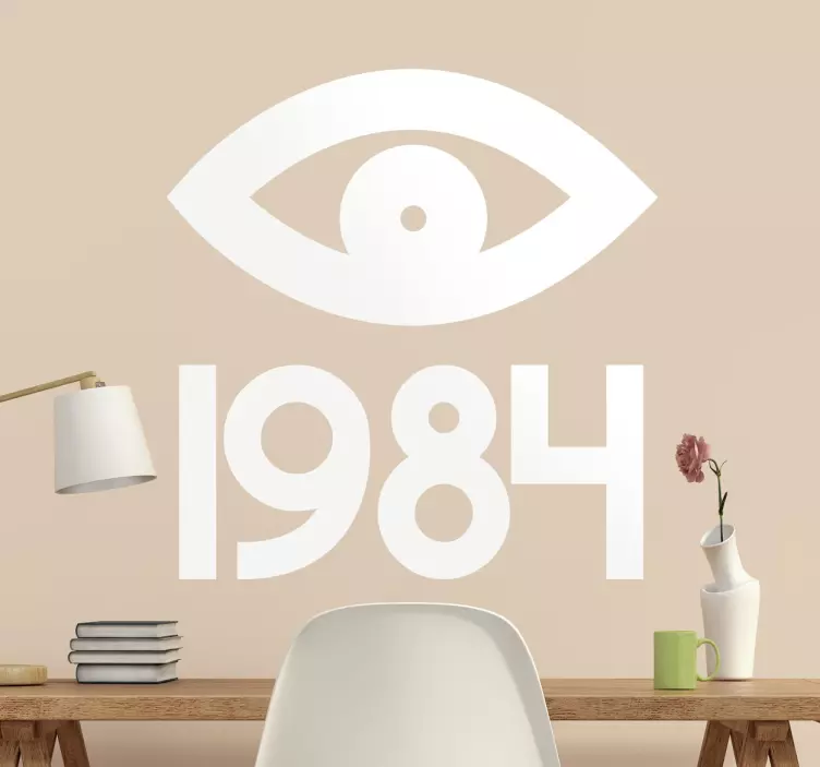 1984 øye orwell klistremerke - Tenstickers