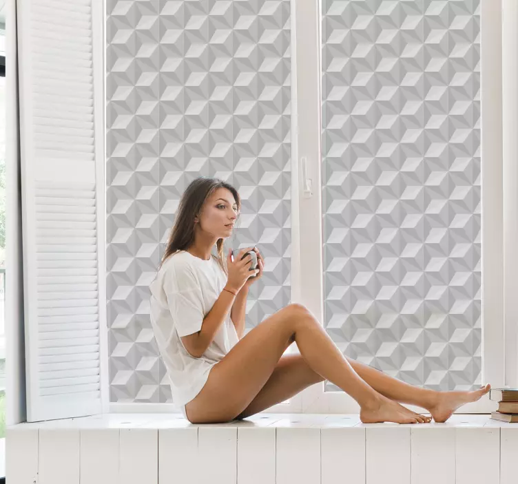 3d firkantet vindu klistremerke! - Tenstickers