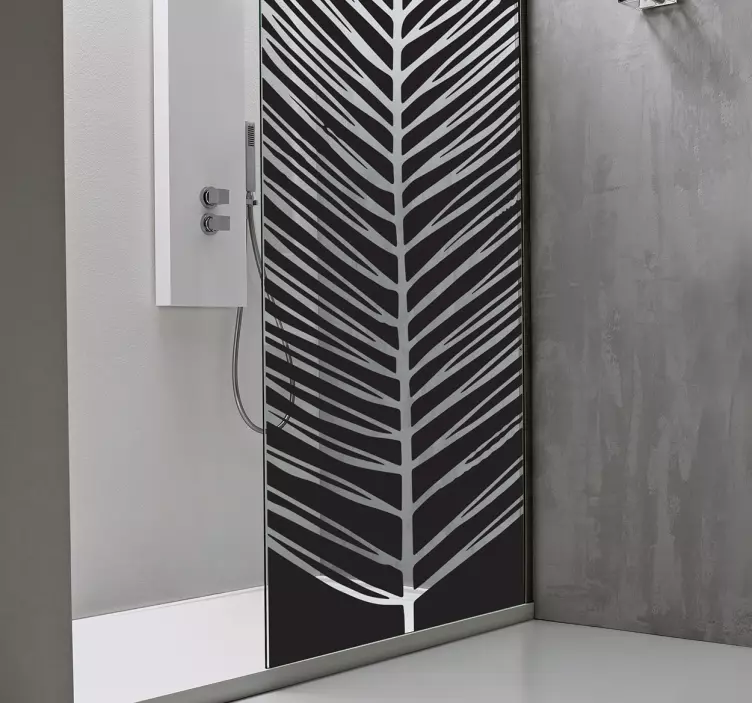 Tropisk blad vindu klistremerke - Tenstickers