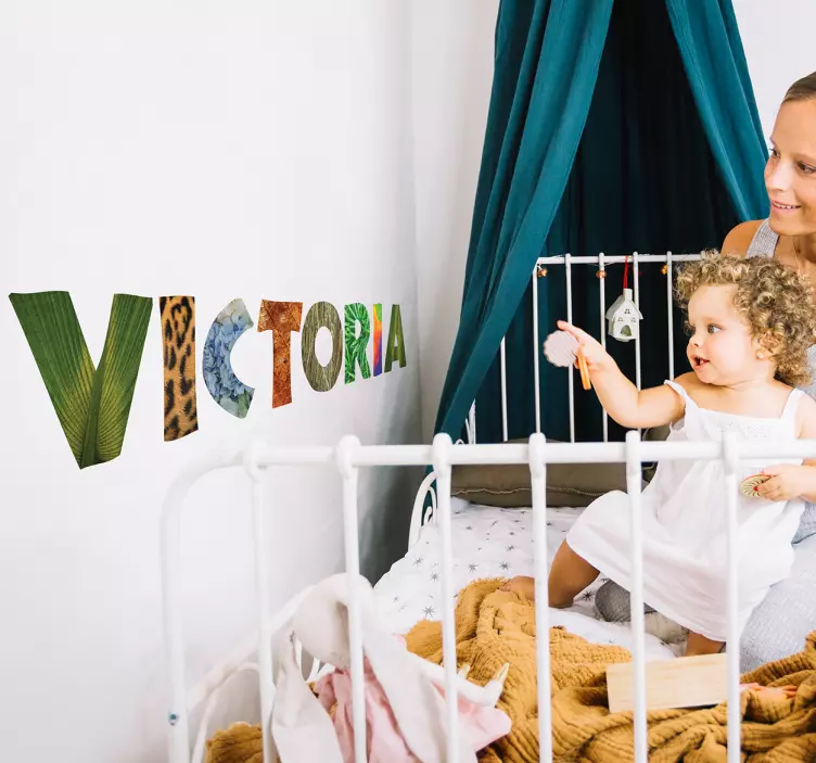 Personifiserbare jungelbokstaver-klistremerke - Tenstickers