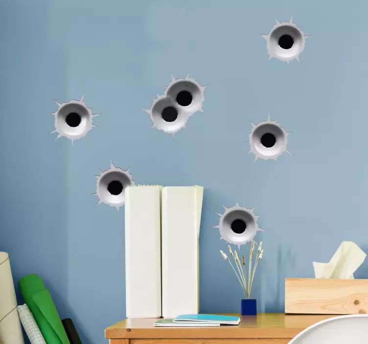 Kulehull bil klistremerker - Tenstickers