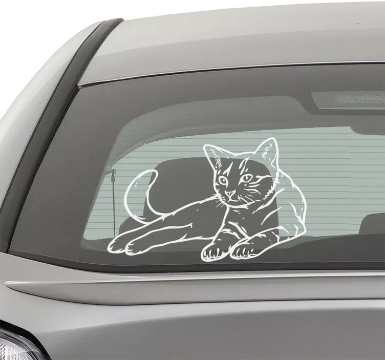 Dekorativ kattveggdekal - Tenstickers