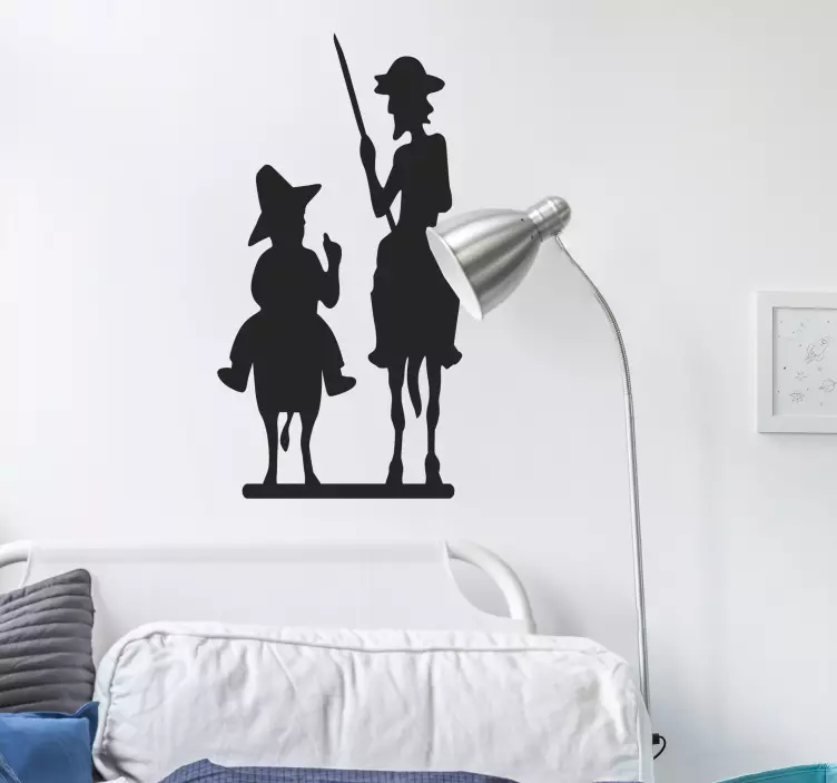 Klistremerke av don quixote og sancho - Tenstickers