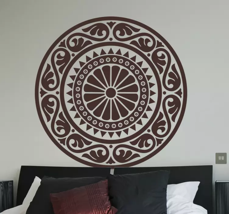 Klassisk rosett mandala vegg klistremerke - Tenstickers