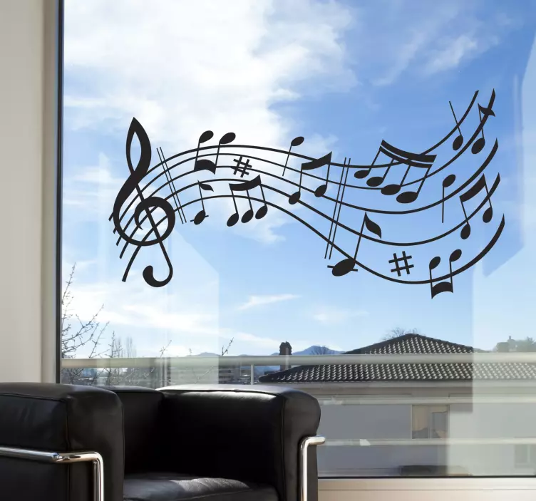 Musical score symphony wall sticker - Tenstickers