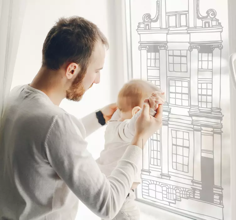 Nederlandske huser vindu klistremerke - Tenstickers