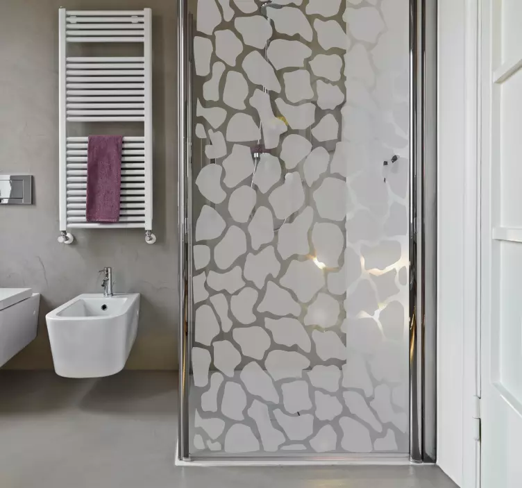 Giraffe mønster dusj klistremerke - Tenstickers