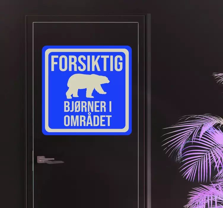 Forsiktighet: bjørner i området vinylskilt - Tenstickers