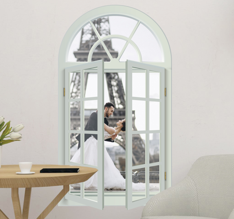 Vindusvisning på veggmuren - Tenstickers