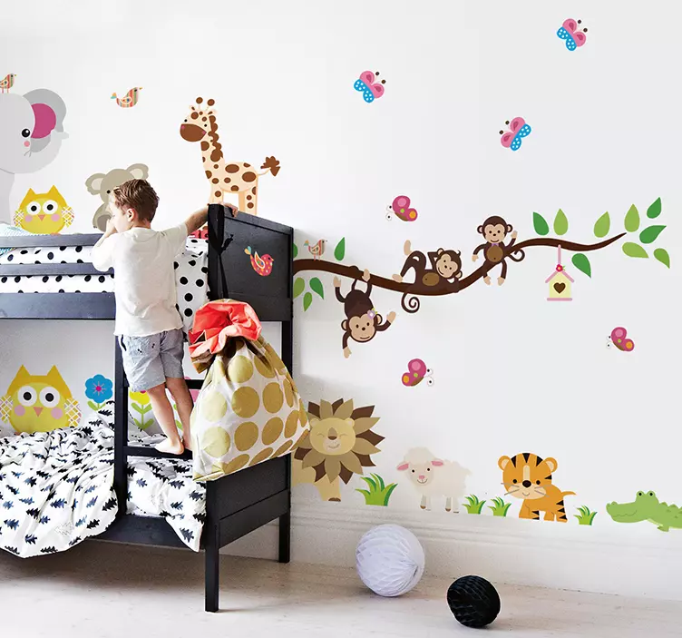 Kids jungle wall sticker for barn - Tenstickers