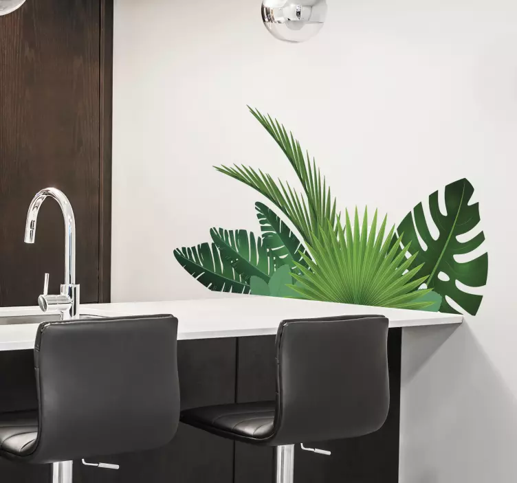 Tropisk blader vegg klistremerke - Tenstickers