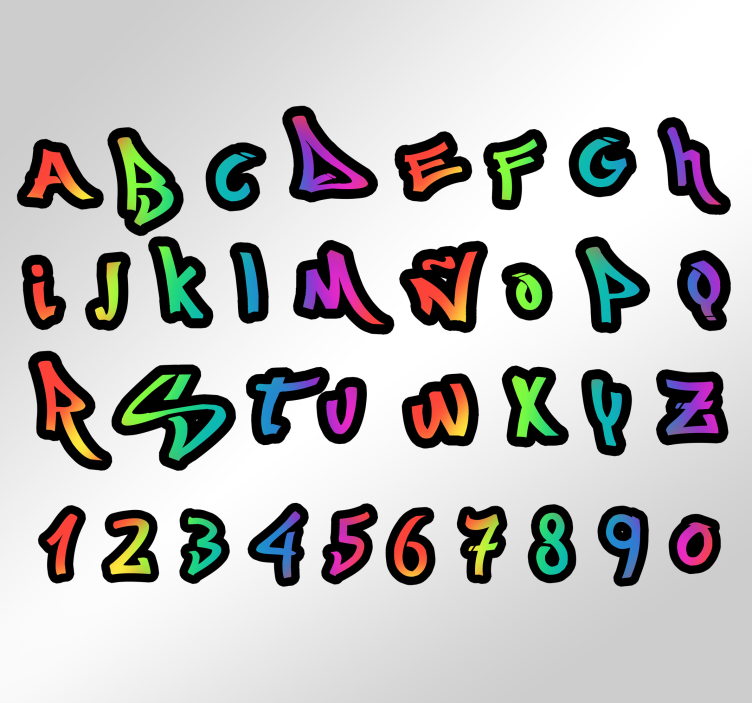 Graffiti-murale klistremerke med navn - Tenstickers