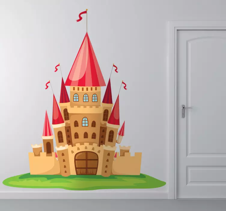 Kids fairytale castle wall sticker - Tenstickers