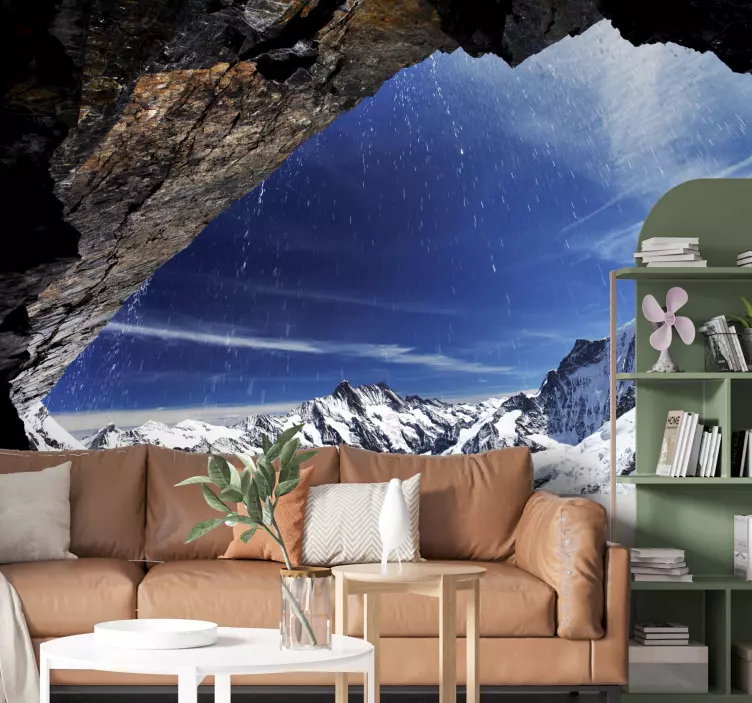 Snø på fjellet klistremerke - Tenstickers